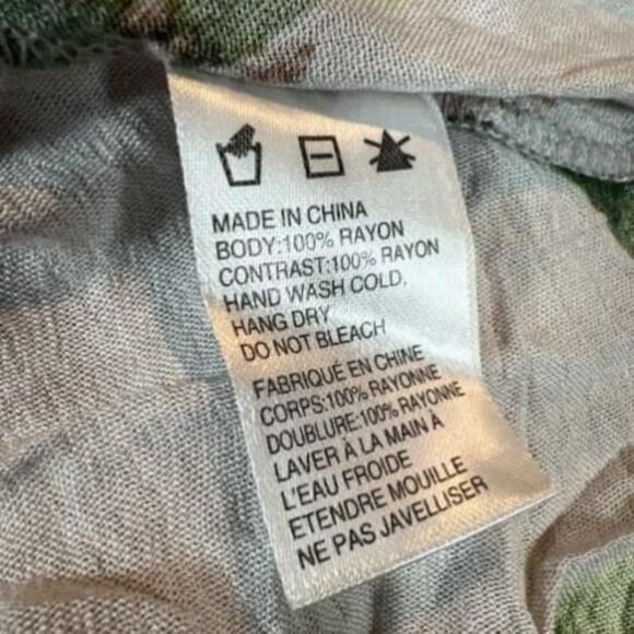 Ethereal Eddie Bauer Small Womens Tropical Leaf Print Dress Summer Beach - Picture 4 of 4